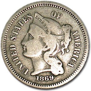 1869 3 Cent Nickel Fine 1869 3 Cent Nickel Fine
